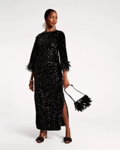 Regina Sequin Dress Black -clothing Regina Dress 07