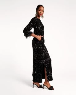 Regina Sequin Dress Black -clothing Regina dress 03
