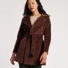 Sergeant Stretch Velvet Belted Jacket Chocolate
