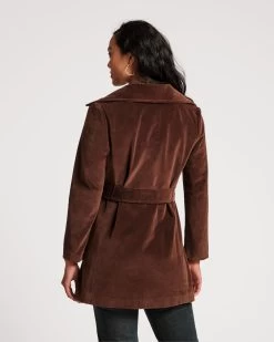 Sergeant Stretch Velvet Belted Jacket Chocolate 7 Sergeant Stretch Velvet Belted Jacket Chocolate -clothing SARGENT CHOC 03