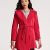 Sergeant Stretch Velvet Belted Jacket Cranberry