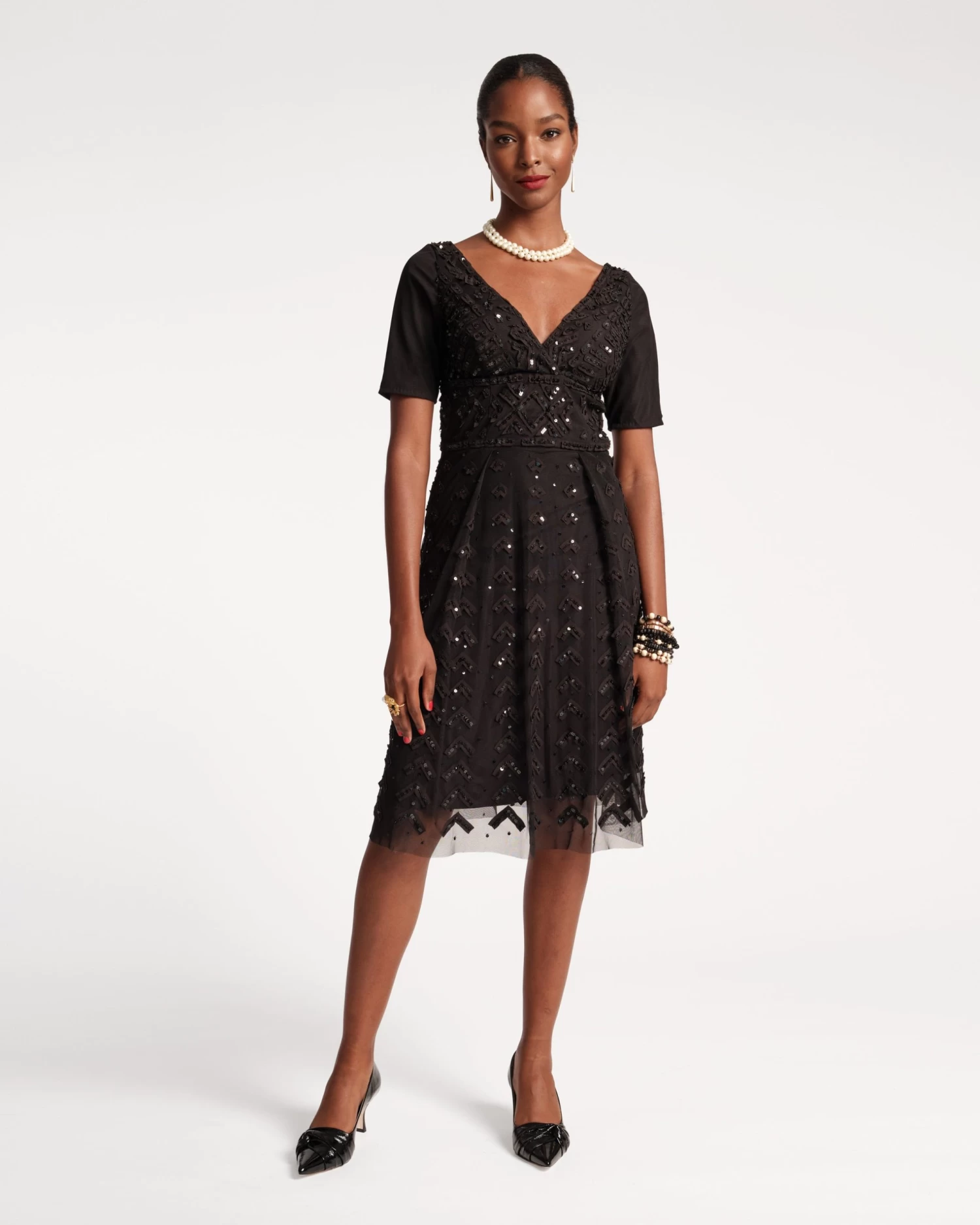 Valentina Sequin Dress Black 1 Valentina Sequin Dress Black