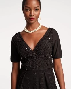 Valentina Sequin Dress Black 6 Valentina Sequin Dress Black -clothing SEQUIN DRESS BLACK 04