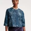 Elsie Sequin Jacket Navy