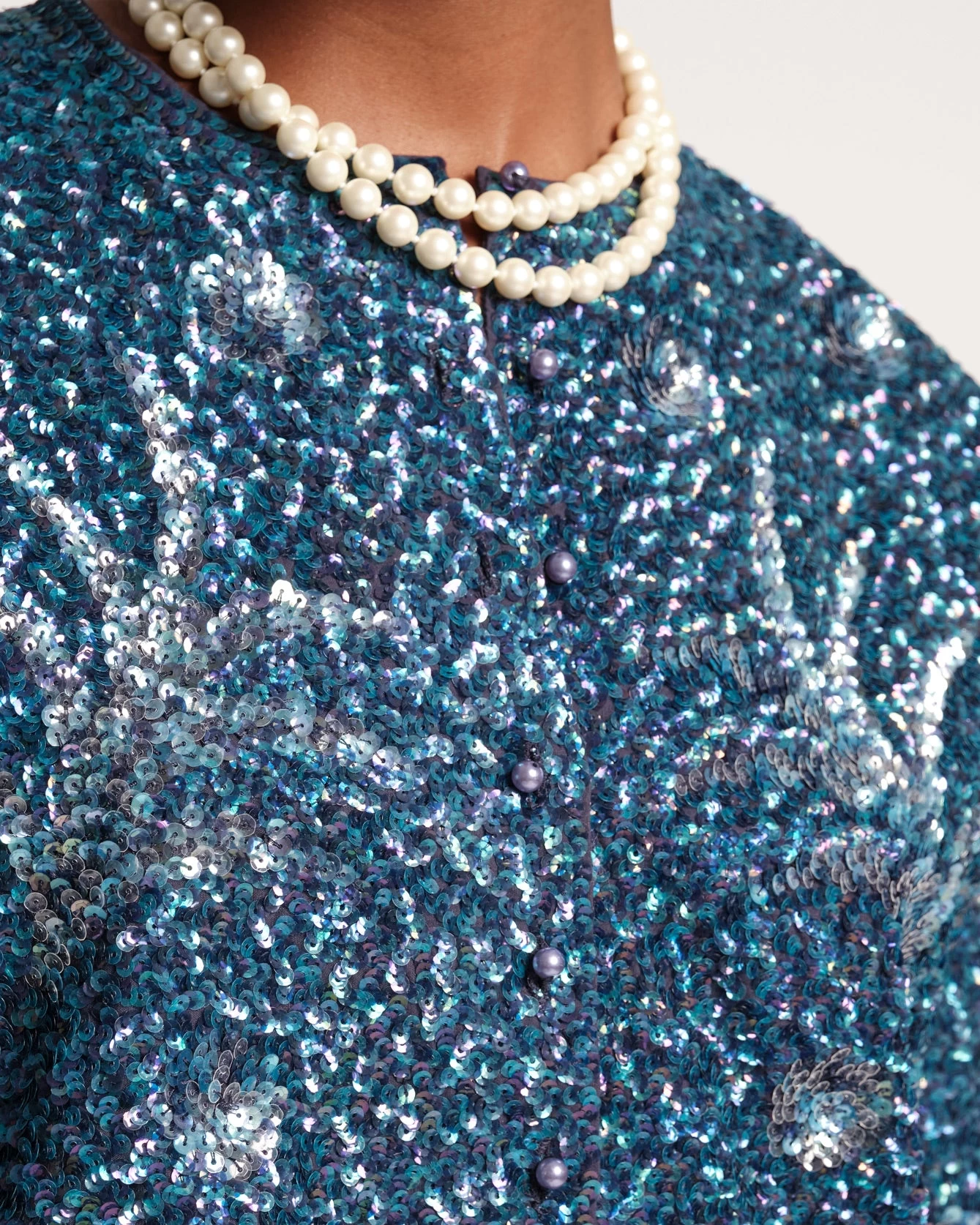 Elsie Sequin Jacket Navy 2 Elsie Sequin Jacket Navy - Image 2