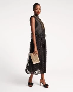 Valentina Sequin Ball Skirt Black -clothing SEQUIN SKIRT BLACK 07