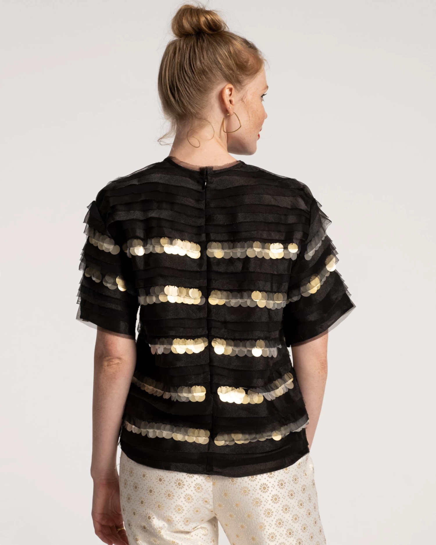 Lainie Top Sequin Tulle Stripe 3 Lainie Top Sequin Tulle Stripe - Image 3