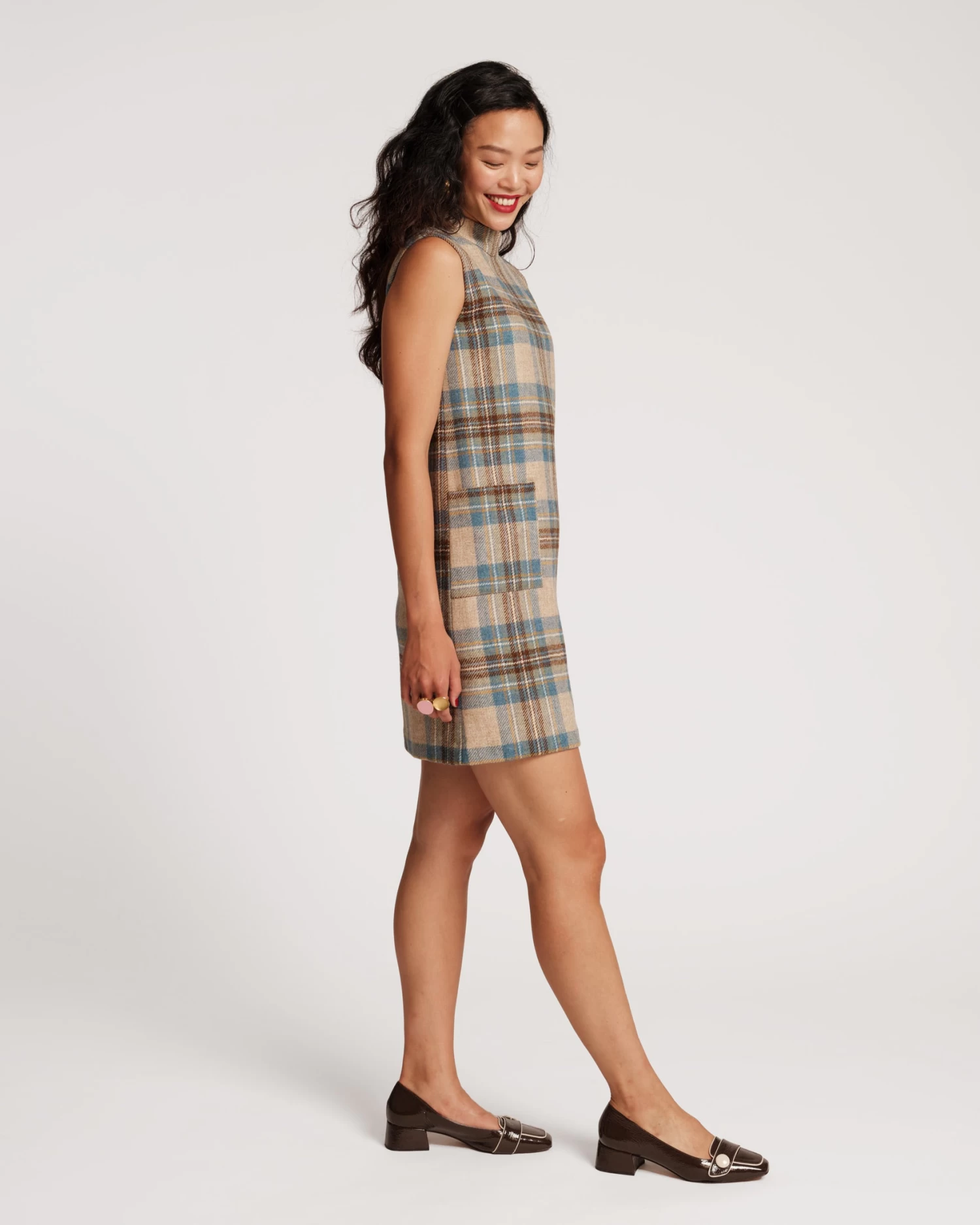 Ellen Wool Shift Dress Stewart Plaid 5 Ellen Wool Shift Dress Stewart Plaid - Image 5