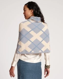 Winnie Shrug Exploded Plaid -clothing SHRUG BLUE 03