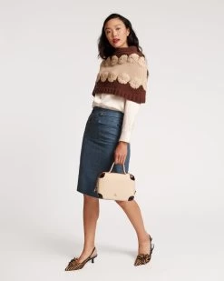 Emma Embroidered Wool Flower Shrug Chocolate Oyster 6 Emma Embroidered Wool Flower Shrug Chocolate Oyster -clothing SHRUG BROWN 02