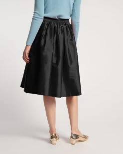 Barbara Gathered Midi Skirt Black 5 Barbara Gathered Midi Skirt Black -clothing SKIRT BLACK 03