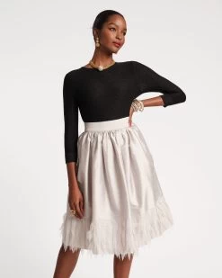 Rebekah Top Wool Black -clothing SKIRT FEATHER SILVER 01 9c61a2ab 87ee 4cfa 94ea f6128469f461