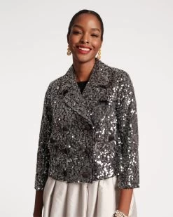 Sloan Sequin Moto Jacket Black -clothing SLOAN BLACK 02