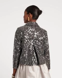Sloan Sequin Moto Jacket Black -clothing SLOAN BLACK 03