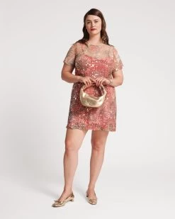 Bubbly Sequin Dress Starburst Print -clothing SPARKLE DRESS