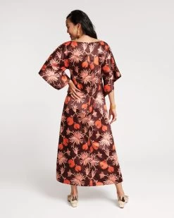 Spinnaker Satin Maxi Dress Fantasia Print 7 Spinnaker Satin Maxi Dress Fantasia Print -clothing SPINNAKER FANTASIA 04 scaled