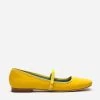 Jude Mary Jane Leather Flat Canary