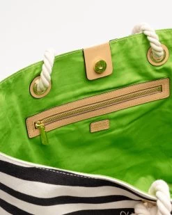 Shoulder Tote Canvas Painterly Stripe -clothing STRIPE TOTE LARGE 03