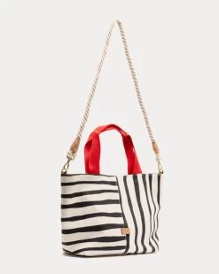 Small Tote Canvas Painterly Stripe 7 Small Tote Canvas Painterly Stripe -clothing STRIPE TOTE SMALL 03