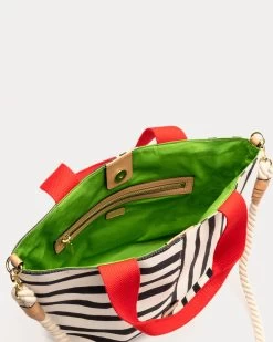 Small Tote Canvas Painterly Stripe 9 Small Tote Canvas Painterly Stripe -clothing STRIPE TOTE SMALL 04