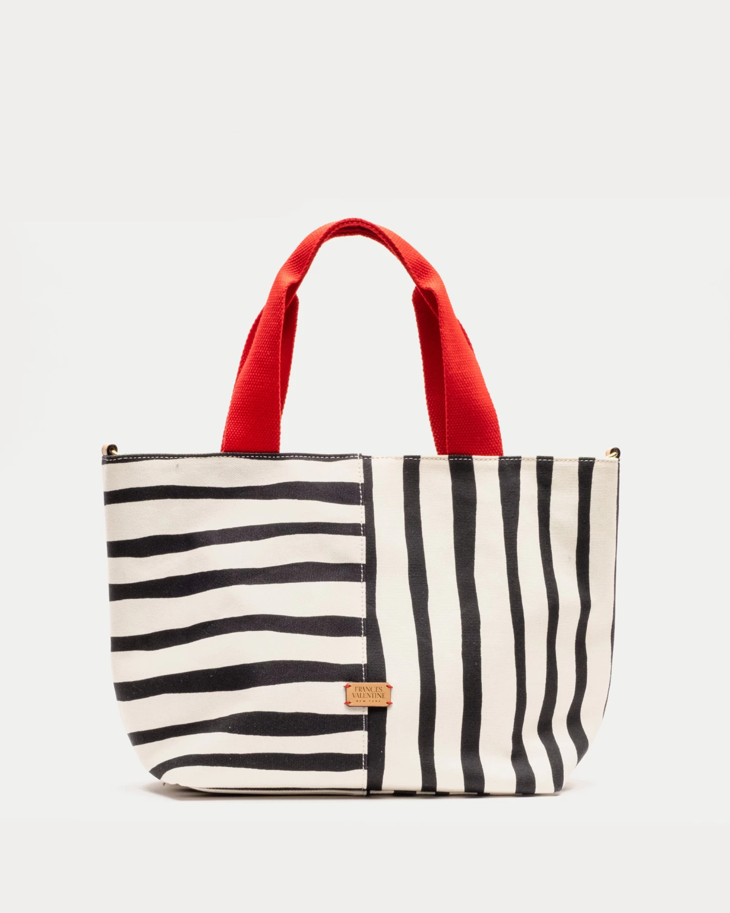 Small Tote Canvas Painterly Stripe 1 Small Tote Canvas Painterly Stripe