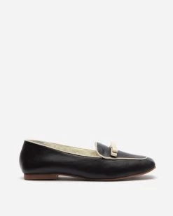 Suzanne Cozy Loafer Nappa Faux Shearling Black