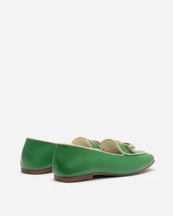 Suzanne Cozy Loafer Nappa Faux Shearling Green -clothing SUZANNE GREEN 04 4dd3f04a a13e 4565 abca cb486334b794