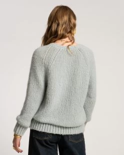 Molly Cable Cardi Light Blue -clothing SWEATER CABLE LTBLUE 03