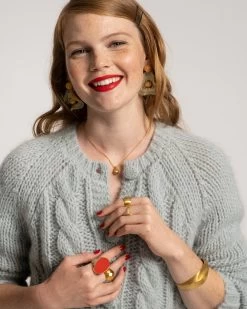 Molly Cable Cardi Light Blue -clothing SWEATER CABLE LTBLUE 05