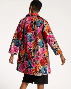 Cornelia Swing Jacket Cabbage Rose Flocked Velvet -clothing SWING FLOCKEDVELVET 05