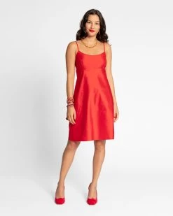 Slip Dress Red