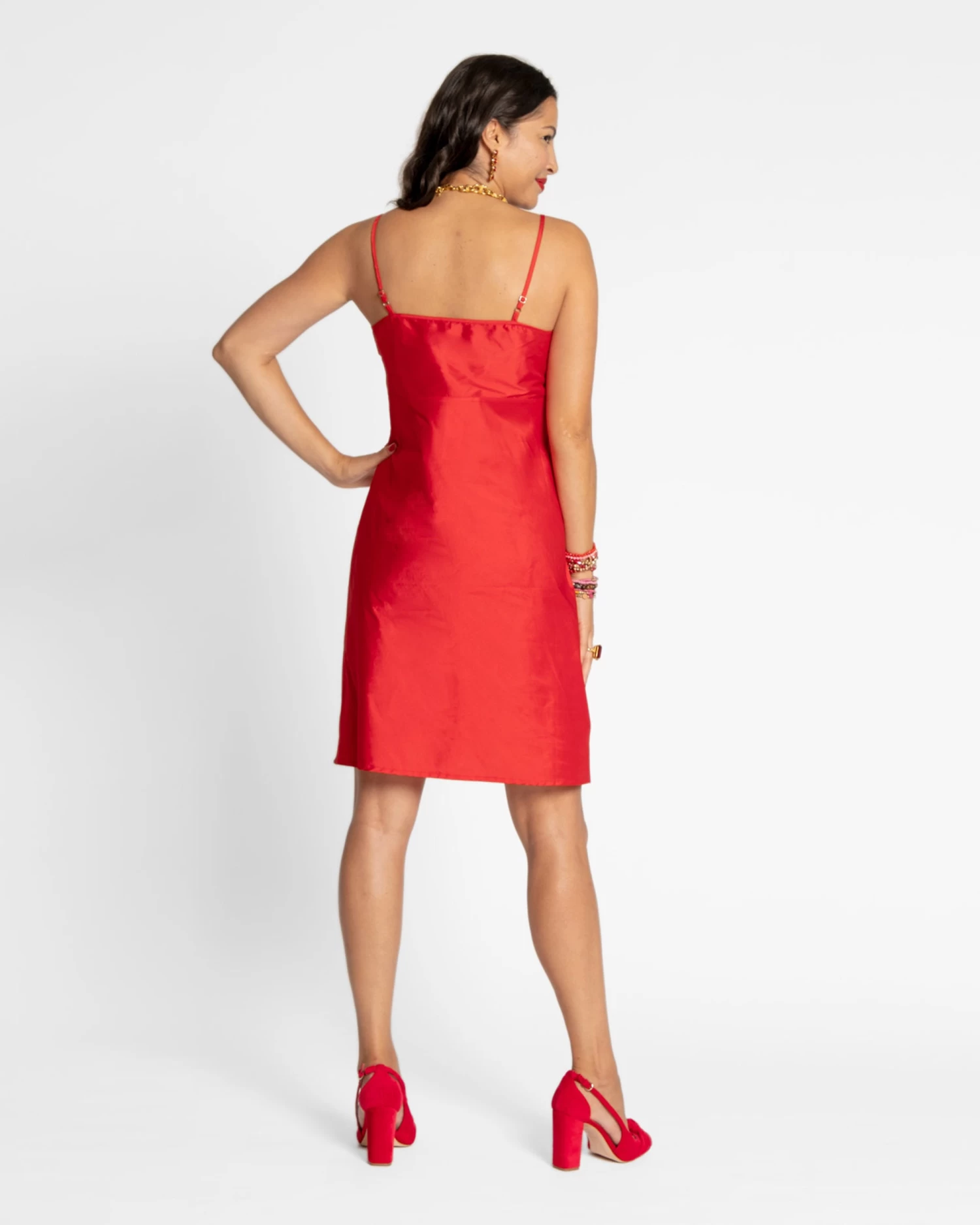 Slip Dress Red 4 Slip Dress Red - Image 4