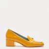 Twiggy Loafer Heel Soft Patent Mustard