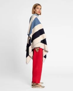 Classic Colorblock Wrap Blue Maze -clothing Wrap blue 04 10d69920 fe09 4bb1 a172 630a80bc59f8