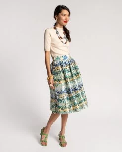 Barbara Midi Skirt Meadow Print -clothing barbara meadow 01
