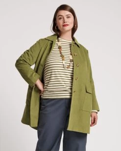 Barn Jacket Mini Wale Corduroy Moss Green -clothing barn green plus
