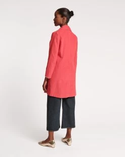 Barn Jacket Mini Wale Corduroy Coral -clothing barn red 03