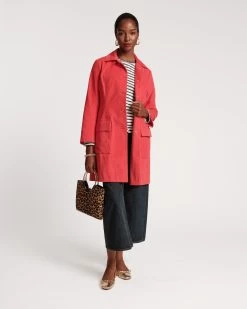 Barn Jacket Mini Wale Corduroy Coral -clothing barn red 04