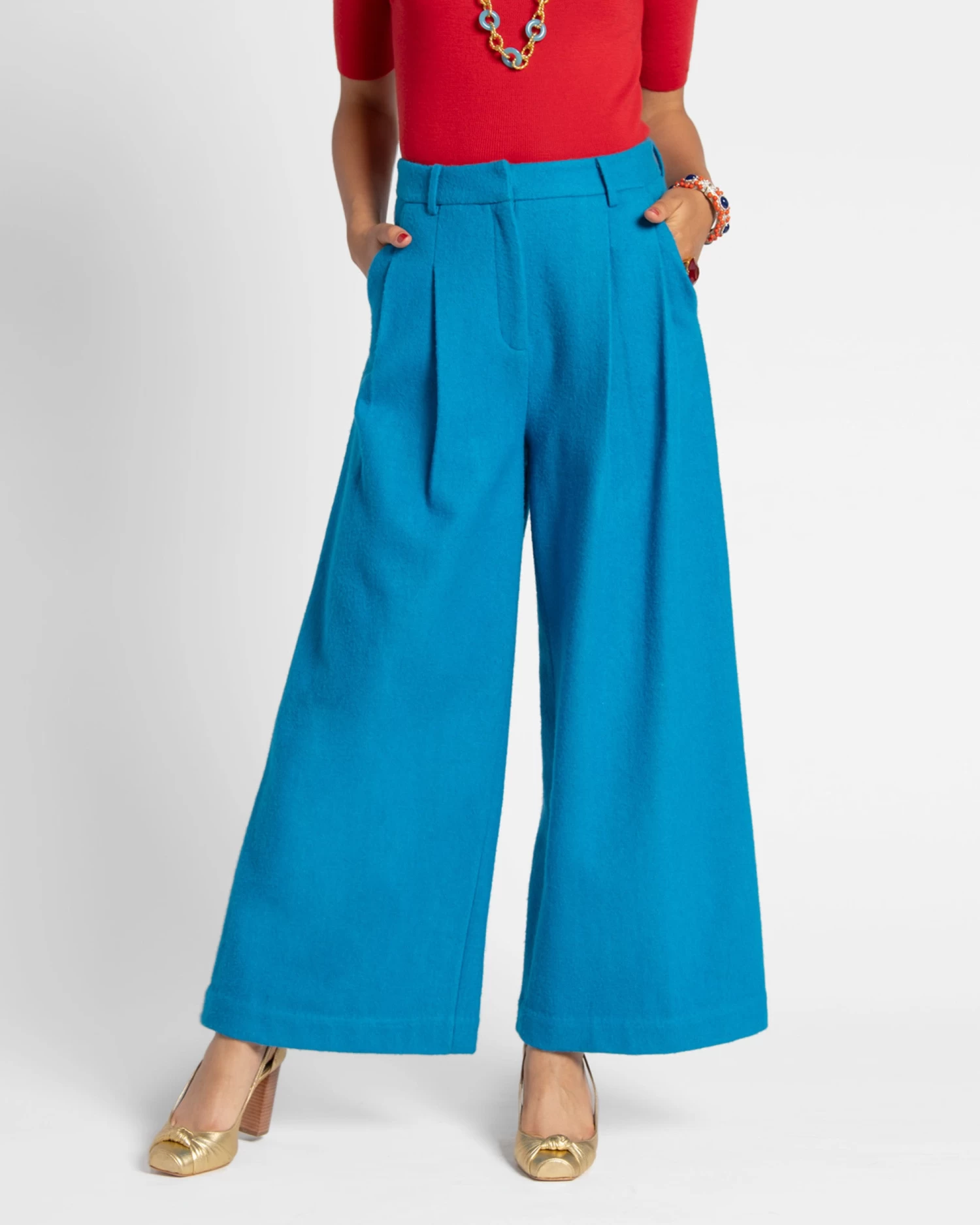 Bossy Pant Wool Turquoise 1 Bossy Pant Wool Turquoise