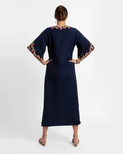 Charming Caftan Poppy Embroidery Navy -clothing caftan poppy navy 04 665272e8 437d 4375 b87c 4896d13ebfc7