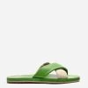 Criss Cross Cloud Slide Nappa Green Oyster