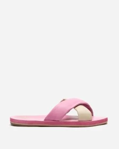 Criss Cross Cloud Slide Nappa Pink Oyster