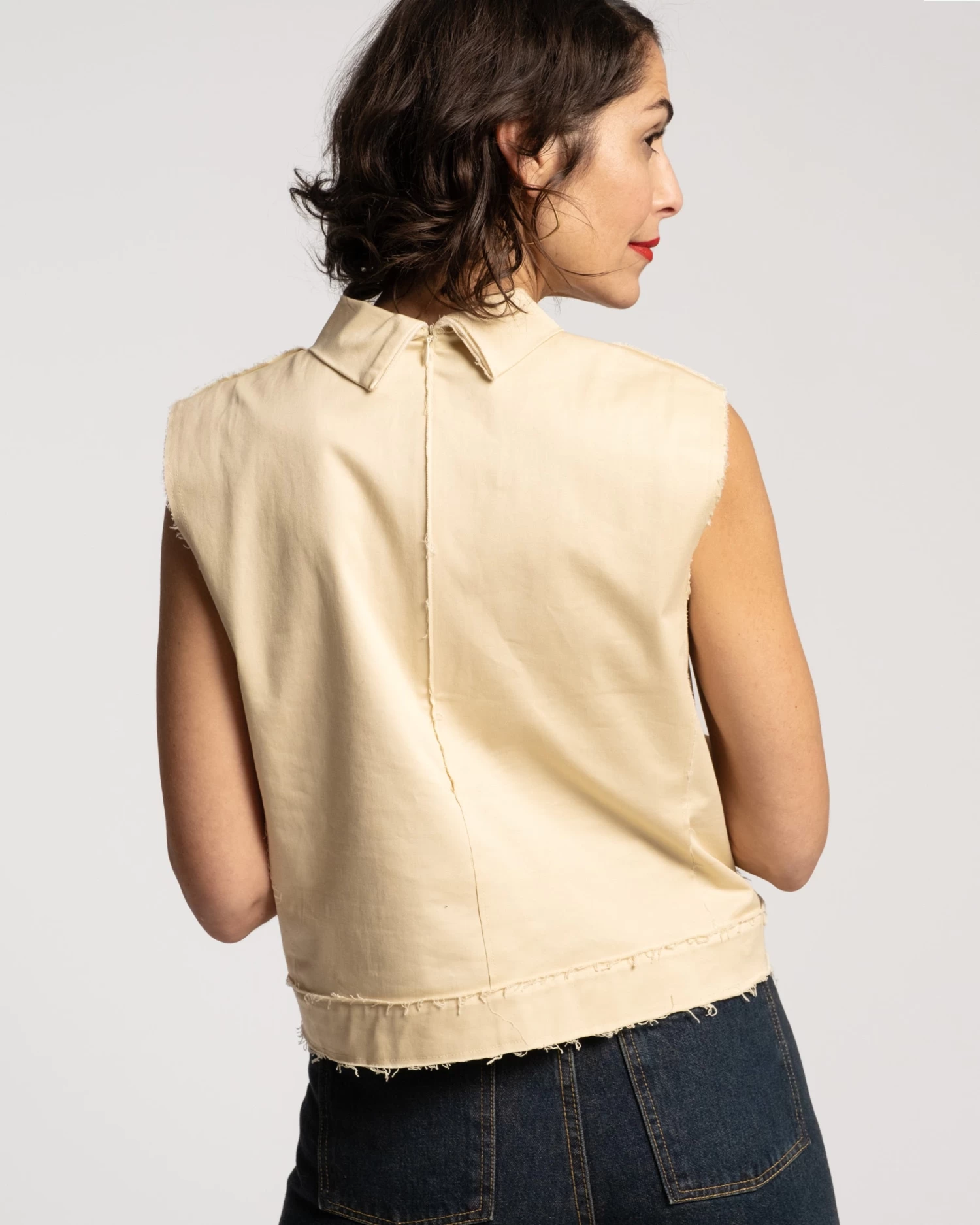 Colette Shell Cotton Khaki 3 Colette Shell Cotton Khaki - Image 3