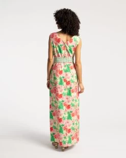 Colony Dress Azalea Pink Green -clothing colony Rose 05