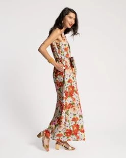 Colony Dress Rose Garden Red Print -clothing colony dress rose 03