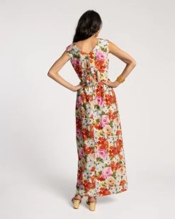 Colony Dress Rose Garden Red Print -clothing colony dress rose 04