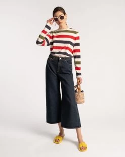 Long Sleeve Tee Boatman Stripe Oyster Multi