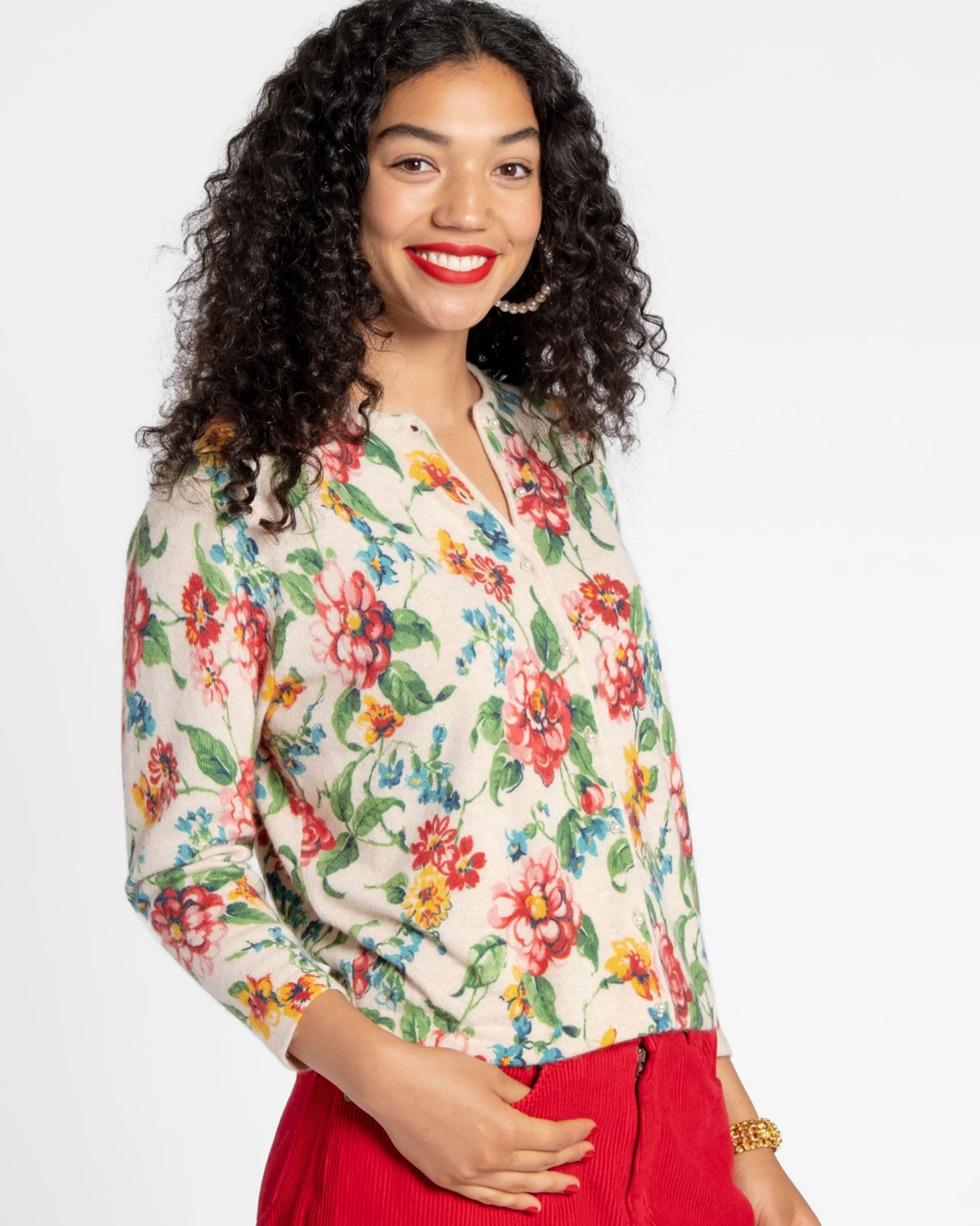 Darling Cardigan Double Knock Rose 2 Darling Cardigan Double Knock Rose - Image 2