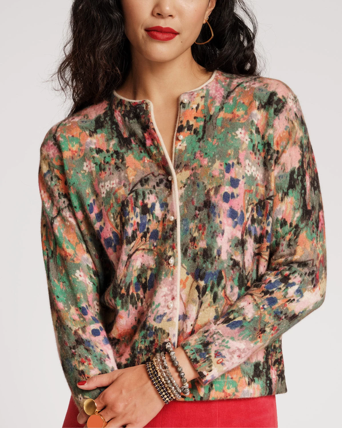 Darling Cardigan Monet Print 2 Darling Cardigan Monet Print - Image 2