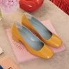 Doll Pump Soft Patent Mustard